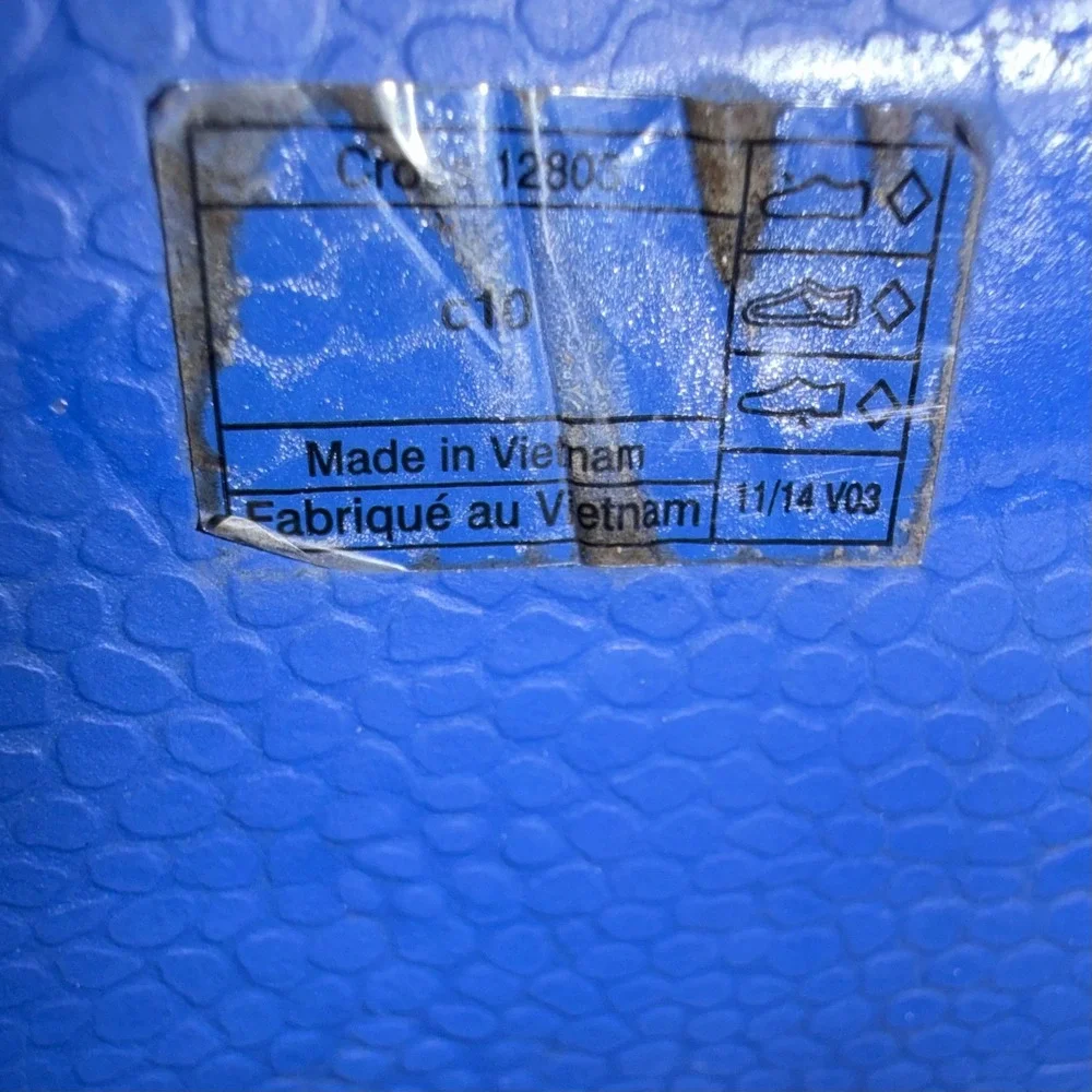 Crocs Kids Handle It Rain Boots Blue Waterproof Pull On Shoes C10 Size 10